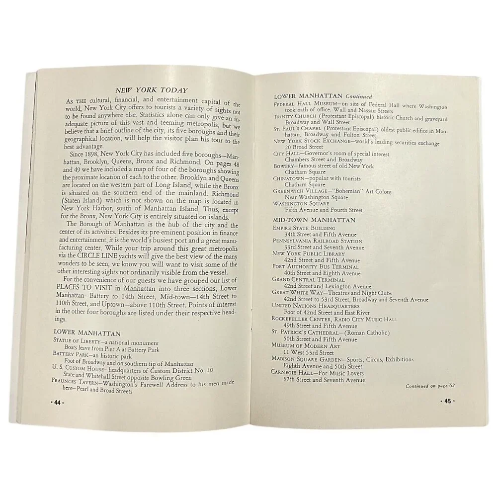 Circle Line Cruise Guide‎ New York Manhattan Island Sightseeing Tour Book 1951 - Picture 3 of 8